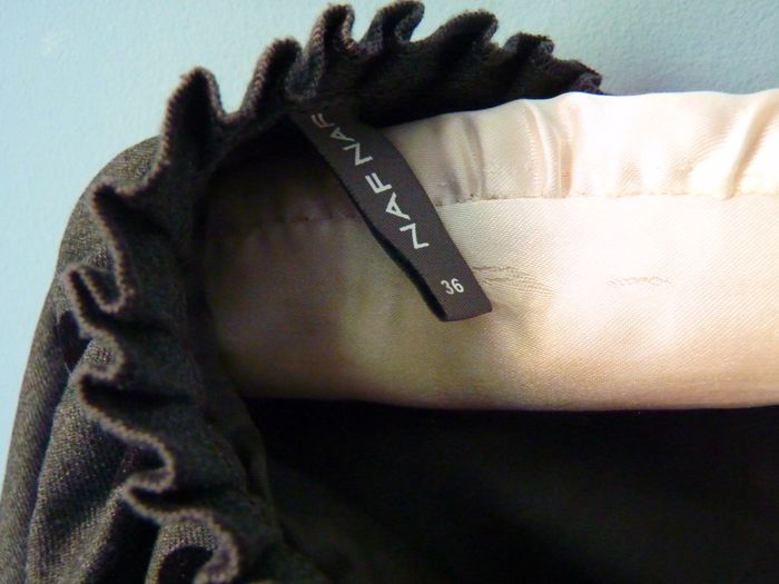 Jupe femme à pois Naf Naf 36 S gris noir doublée TBE - photo numéro 3
