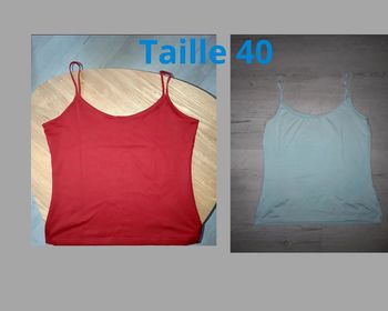 🟣 Lot de 2 tops Taille 40 🟣