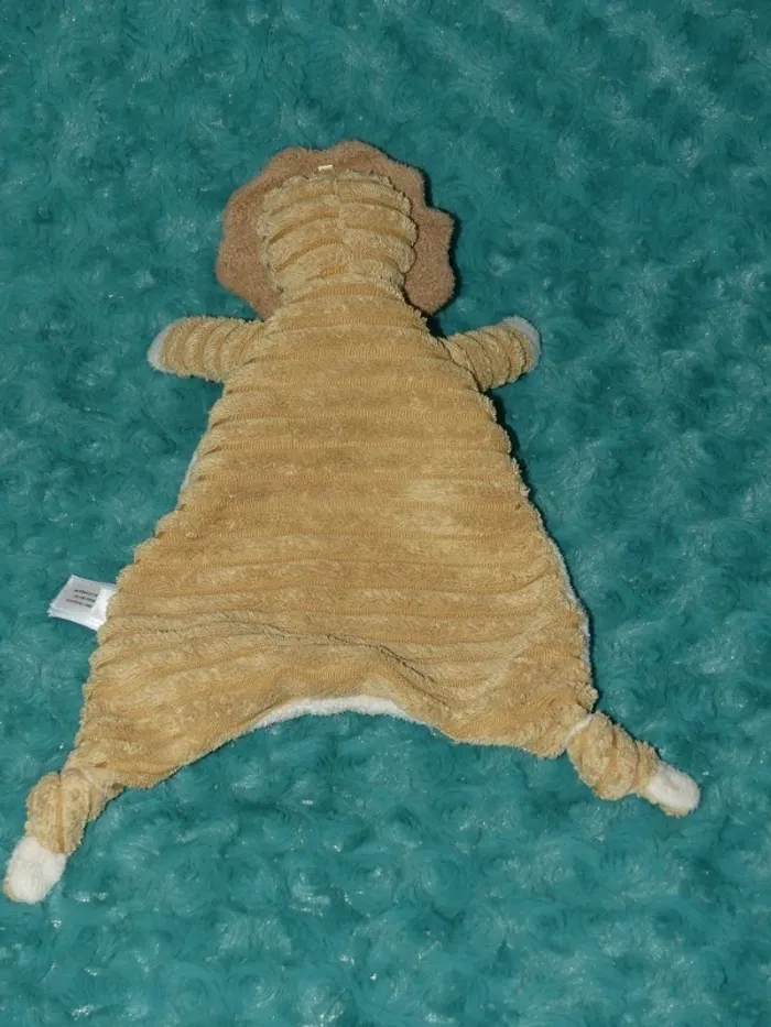 Doudou plat lion Jellycat blanc cassé marron 🦁tbe - photo numéro 3