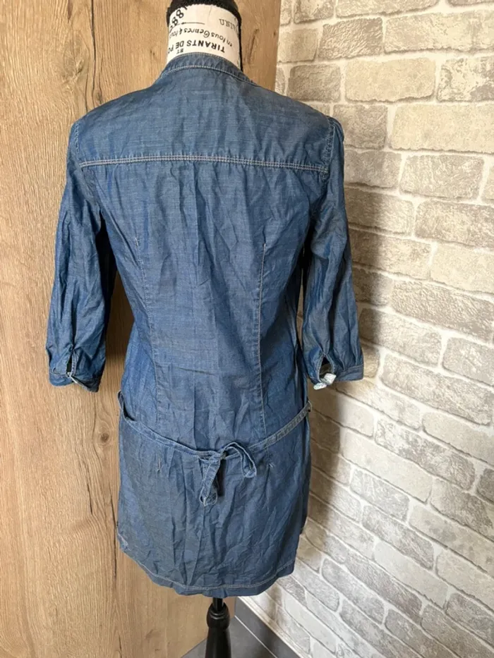 Robe chemise en jean (denim) bonobo taille XS - photo numéro 3