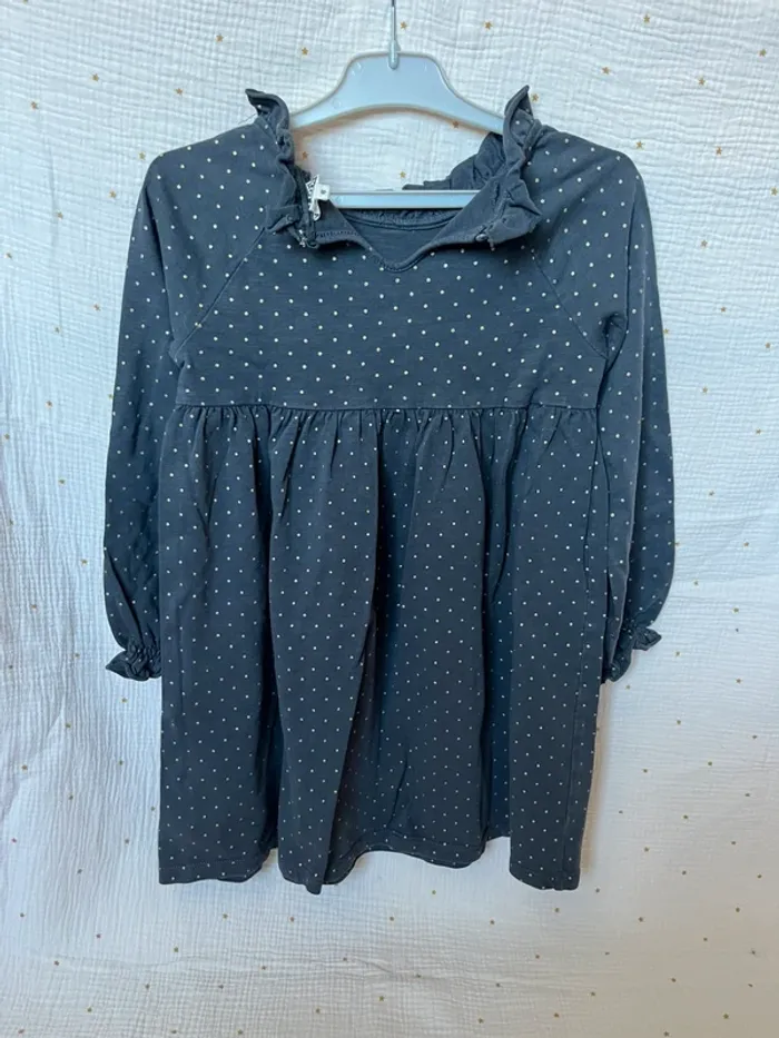 Robe Bonton Fille 8 Ans – Pois dorés - photo numéro 2