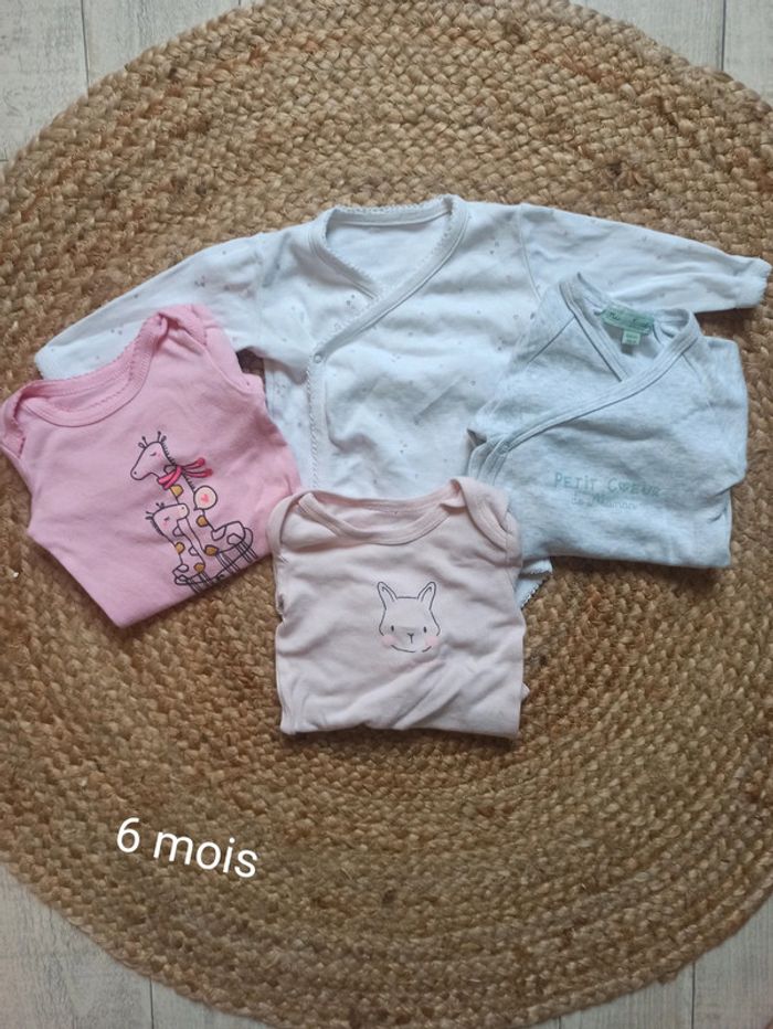 Lot bodies manche longue 6 mois