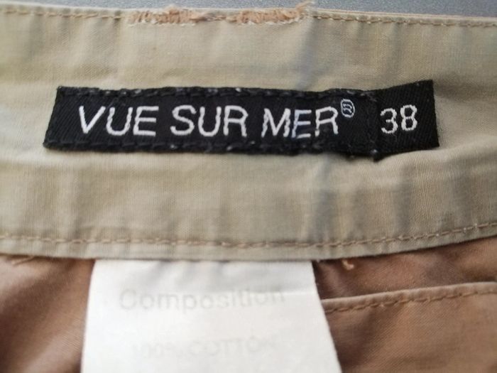 Pantalon à jambes larges marron T38 - photo numéro 4