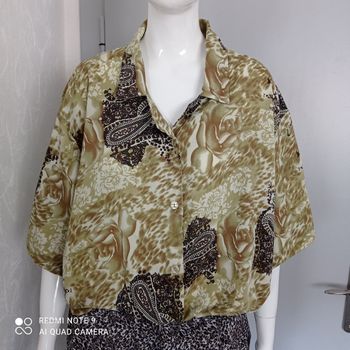 Chemise kaki paisley t46/48