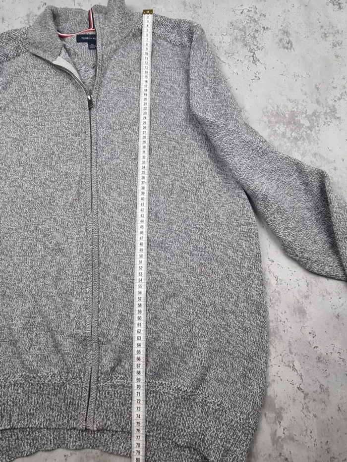 Gilet zippé Tommy Hilfiger gris – Taille XXL Hommes (mesures en photos) - photo numéro 9