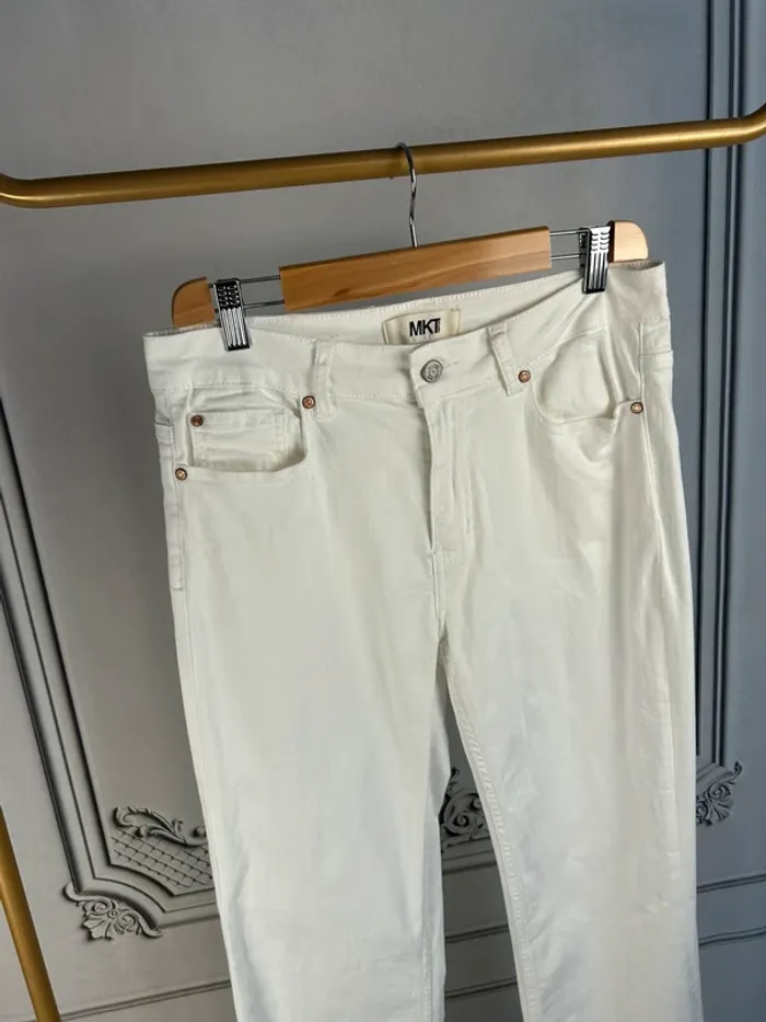 Jean blanc évasé MKT studio W32 Neuf - photo numéro 2