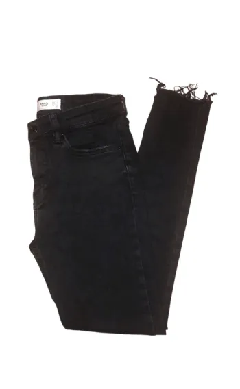 Jeans slim noir taille haute Mango XS 34