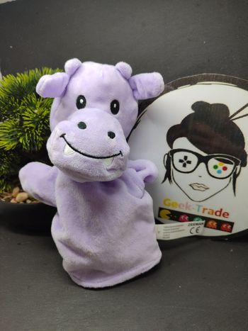 Doudou Marionnette Main dragon zeeman Violet Lila dent vache Vampire Hippopotame