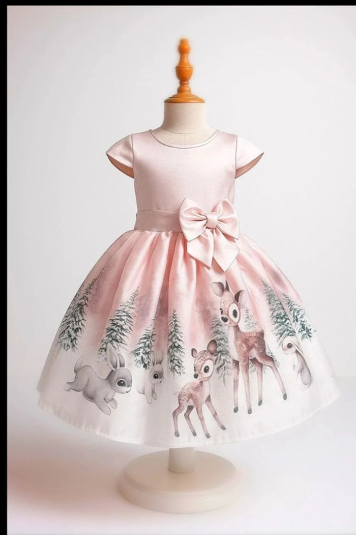 Magnifique robe de princesse animaux de la forêt neuve 6 ans fille - photo numéro 2