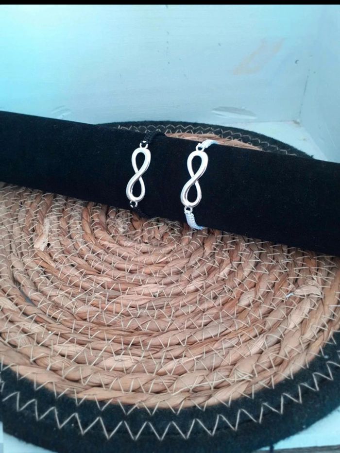 Bracelet macramé breloque  infini n°4