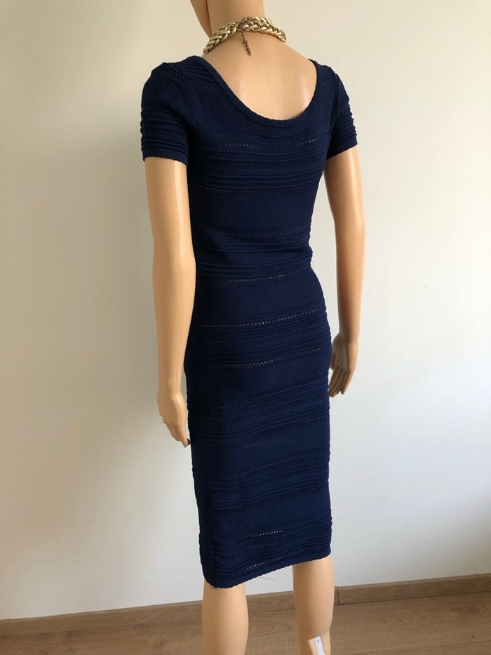 Robe bleue marine à manches courtes Morgan taille M TBE - photo numéro 6