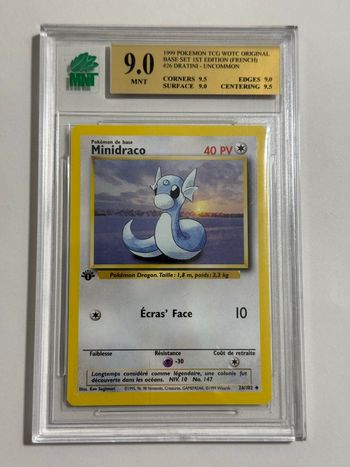 Carte Pokémon Minidraco 26/102 Edition 1 Ed 1 Set De Base Wizards MNT 9
