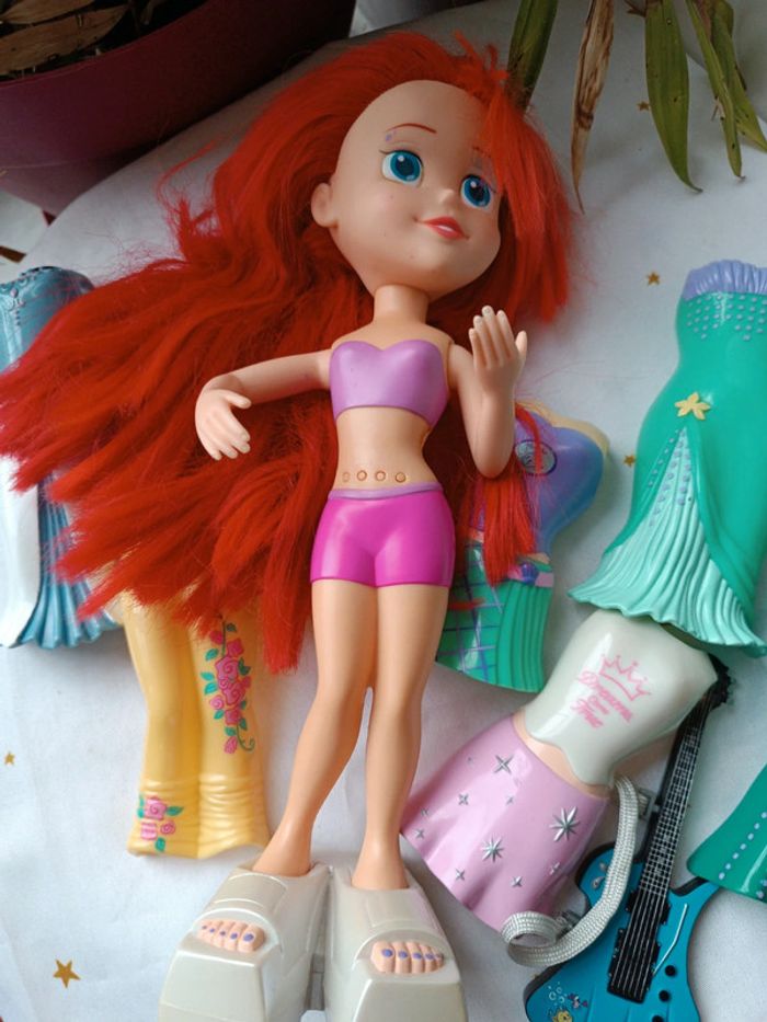 Disney poupée doll Ariel sirène mermaid lansay musical chante guitare pop dreamers talking singing - photo numéro 9