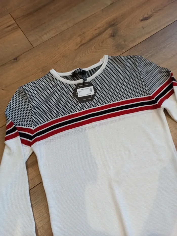 Pull blanc homme manches longues XXL - photo numéro 2