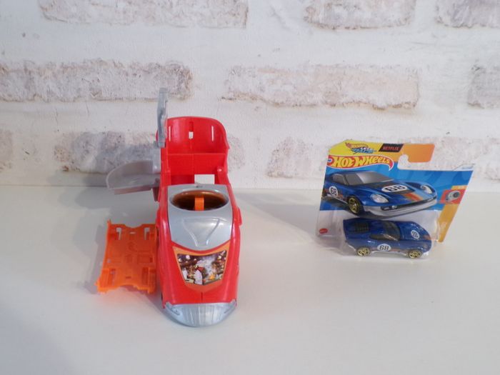 Elément circuit Hot Wheels - Camion restaurant et course  (J29) - photo numéro 4