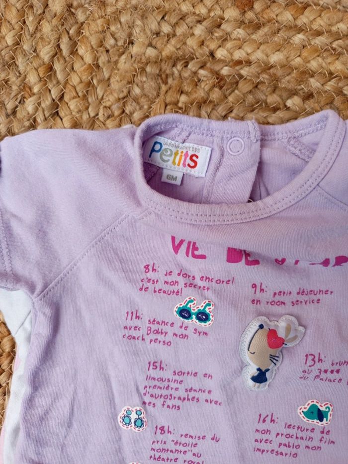 Lot de 5 t-shirt taille 6mois - photo numéro 5