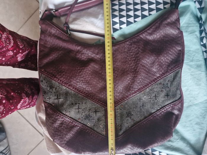 Sac à main Bordeaux cuir - photo numéro 6