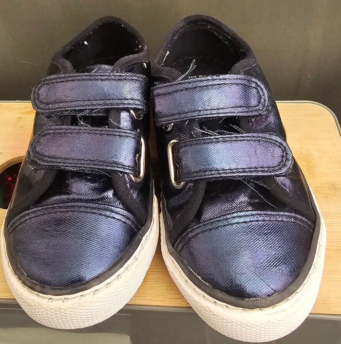 Basket style ballerine bleu reflet violet - photo numéro 3