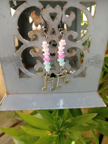 Boucles d'oreilles notes de musique