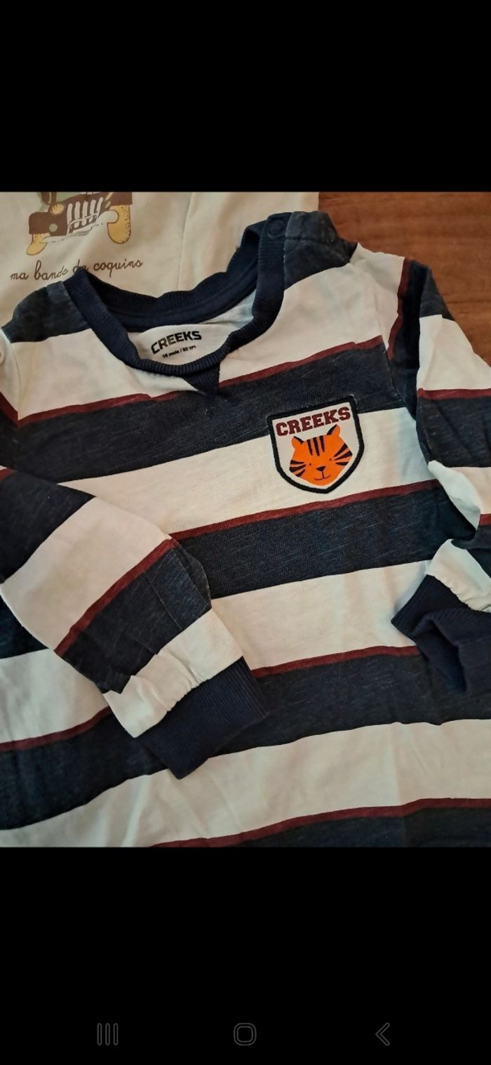 Lot de 4 tee-shirt manches longues 18mois - photo numéro 3