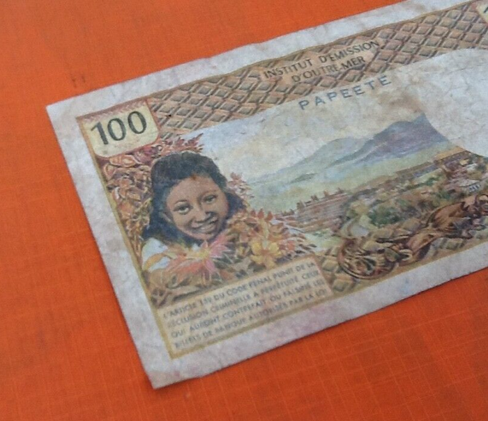 Billet de Banque 100 francs / Cent Francs Polynésie française Papeete - photo numéro 4