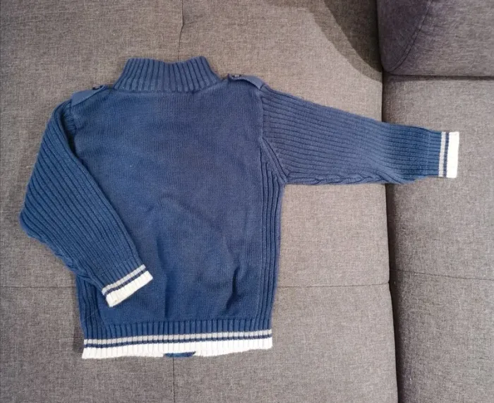 Gilet zippé teddy brown 4 ans - photo numéro 2