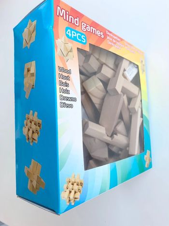 Lot de 4 Casse-tête en bois - jeux de Logique