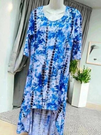 Robe longue manches courtes bleu🌹 XL🌹