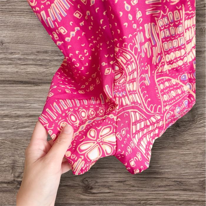 Combishort manches cœur cache cœur fuchsia abricot Shein taille 36 S - photo numéro 5