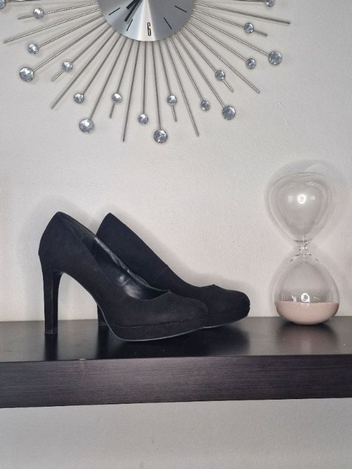Escarpins plateforme à talon noir Mosquitos