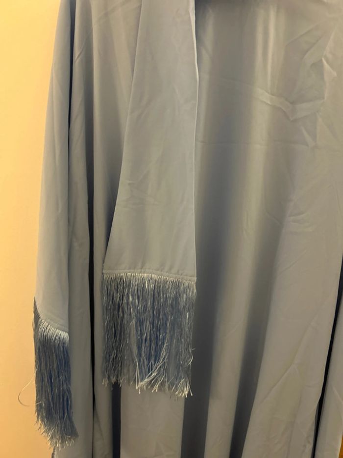 Robe, longue bleue à frange, taille XL - photo numéro 4