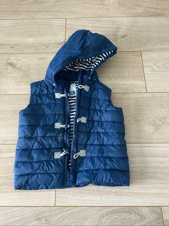 Doudoune sans manche capuche amovible garçon