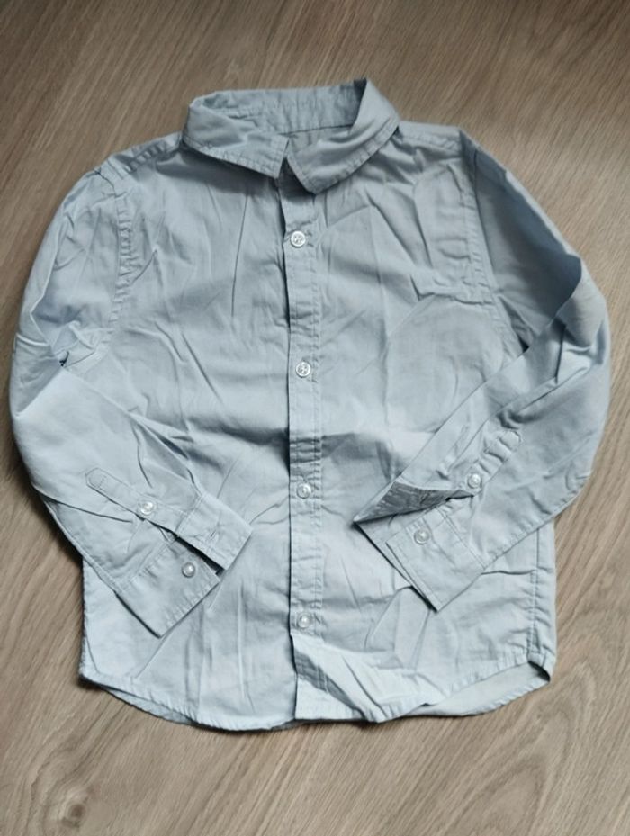 Chemise garçon bleu clair 4 ans