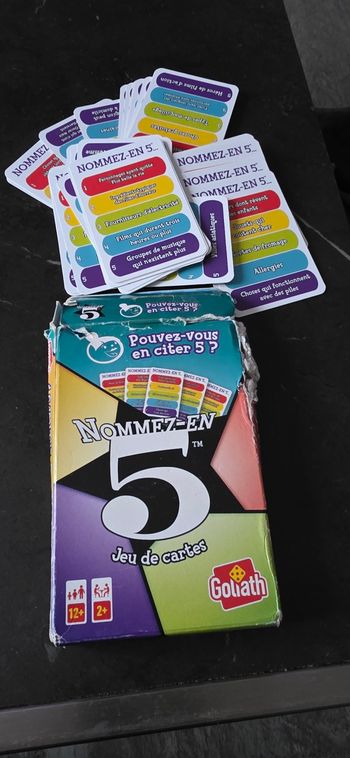 Jeu de société "Nommez en 5"