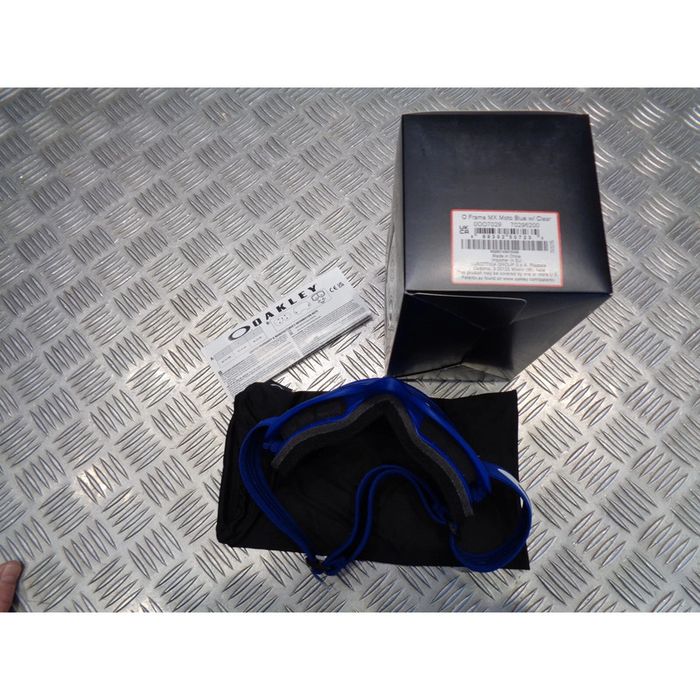 masque moto oakley o frame google blue bleu mx clear lens cross enduro tout terrain - photo numéro 4