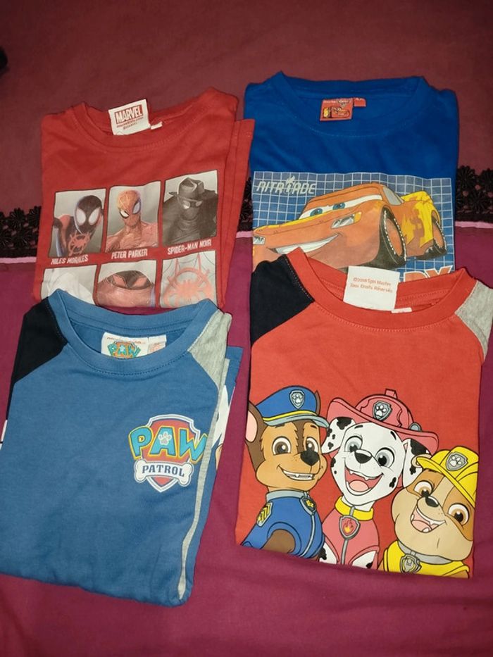 Lot 4 thee shirt manches longues