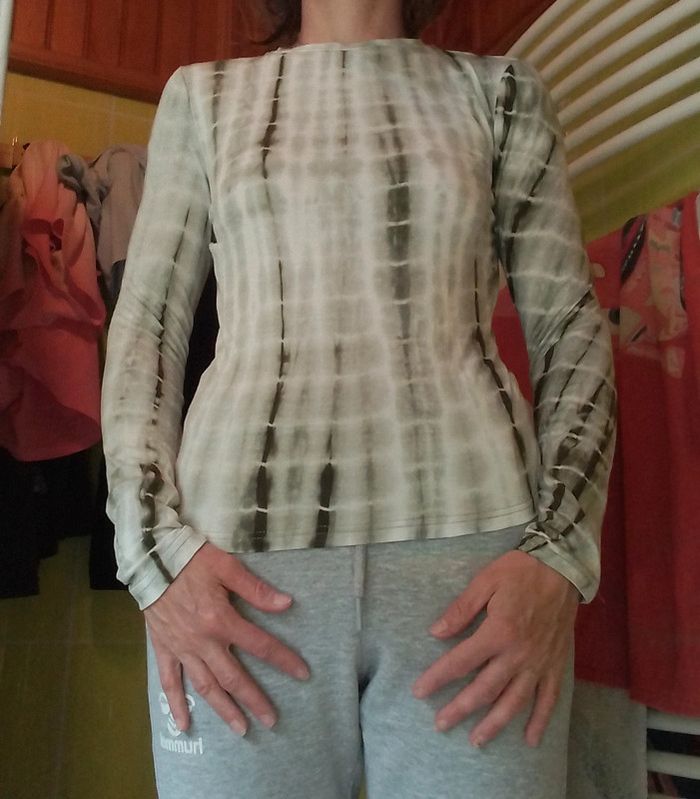 Pull femme vert clair Shein aspet marbre - photo numéro 3