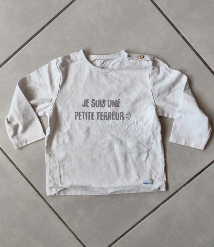 Tee-shirt manche longue taille 12 mois