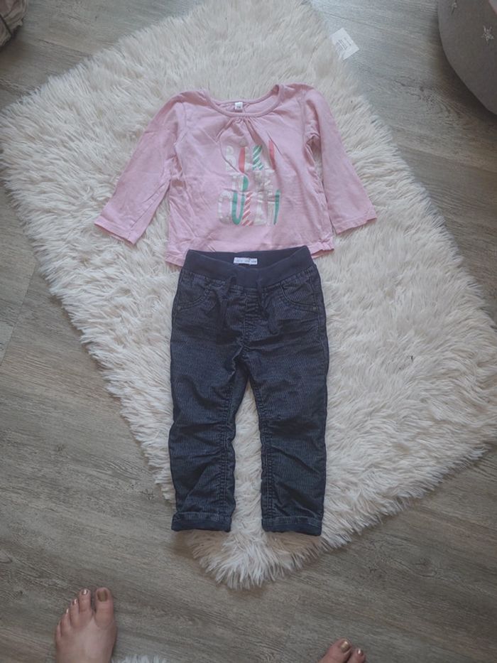 Ensemble jean et tee shirt manches longues Gemo