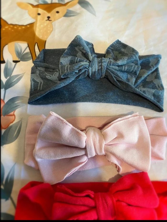 Lot bandeaux fille fait main - photo numéro 3