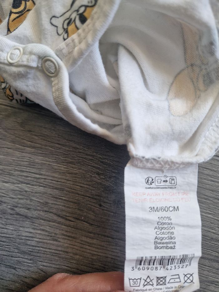 Lot de 2 bodies bébé manches courtes 3 mois - photo numéro 8