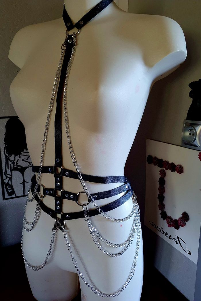 Ceintures de corps et chaînettes festival bondage bdsm costume - photo numéro 6
