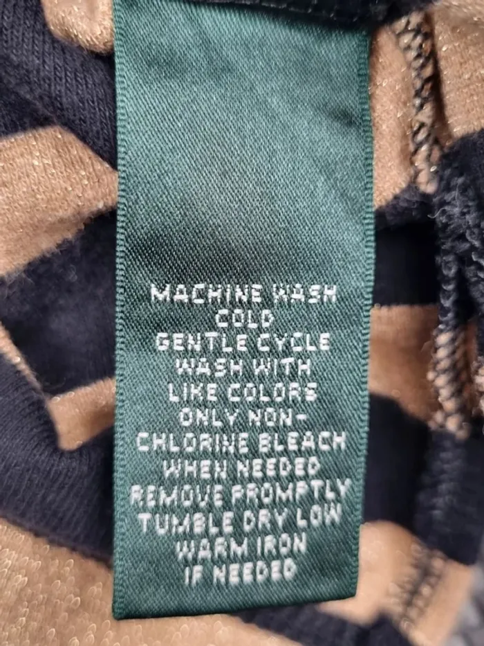 T-shirt rayé doré et noir Lauren Ralph Lauren – Taille M Femme (mesures en photos) - photo numéro 9