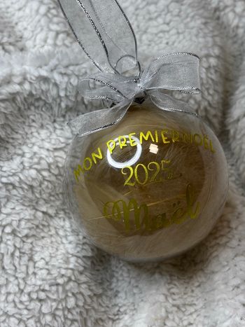 🎄 Boule de Noël personnalisée – Prénom / Mot au choix