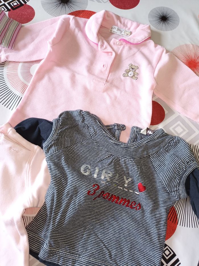 Lot 10 t-shirts manches longues Taille 3 mois 👧 - photo numéro 4