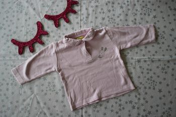 tee-shirt manche longue rose lapin