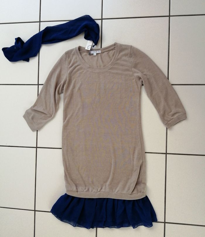 Robe Pull Beige Maiwen Taille 36 By Monshowroom Neuve Avec Étiquette - photo numéro 4