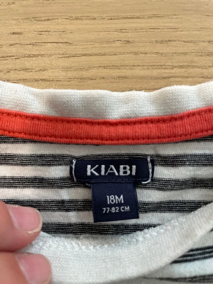 T-shirt manches courtes rayé 18 mois kiabi - photo numéro 2