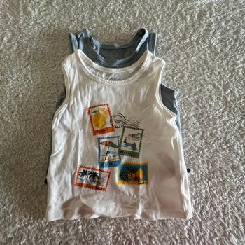Lot de 2 débardeurs bébé garçon taille 12-18 mois