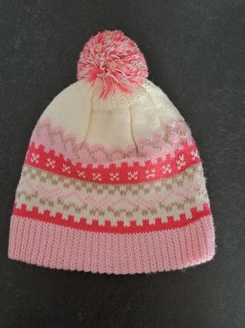 Bonnet fille pompon